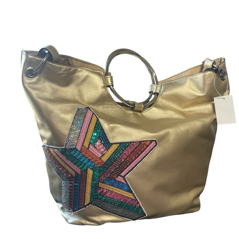 NWT - Gold Metallic bag by T Shirt & Jeans